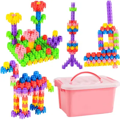 Hexagonal Building Blocks Children's DIY Assembly Plastic Toy - 6