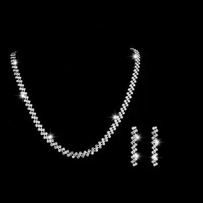 Cross-border bestselling fashion pearl necklace for women bridal jewelry earrings high-end luxury niche collarbone chain accessories - 10