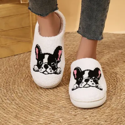 Embroidered Ladybug Home Slippers, Unisex, Memory Foam, Autumn Winter - 7