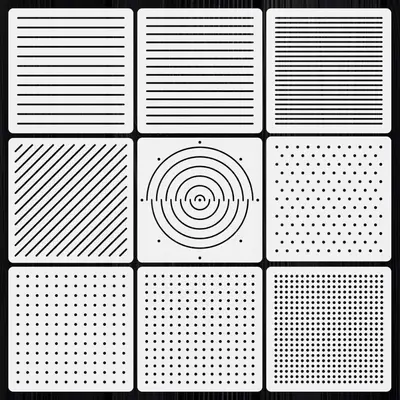 Reusable Geometric Sashiko Embroidery Stencil - 13