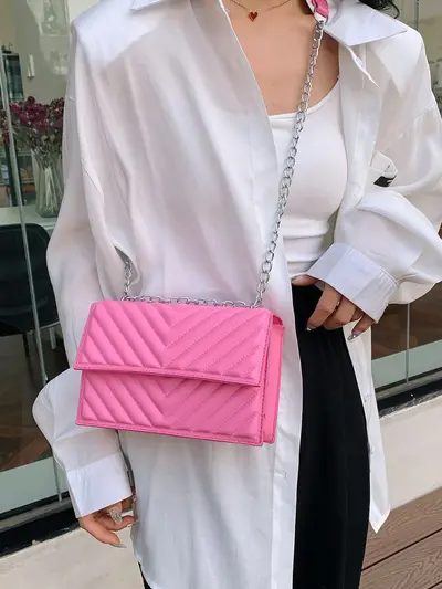 Women's Chain Shoulder Bag, Minimalist Design, Single Shoulder Crossbody - 6