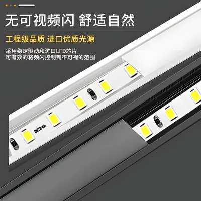 220V Hochspannungs-selbstklebender LED-Lichtstreifen für Wohnzimmerdecke, eingelassene lineare Leuchte, Patch-Lampe mit Kartenschlitz
