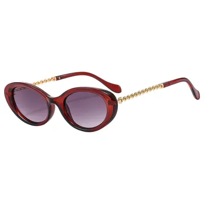 Retro Küçük Oval Kadın Güneş Gözlüğü, Moda Model - 10
