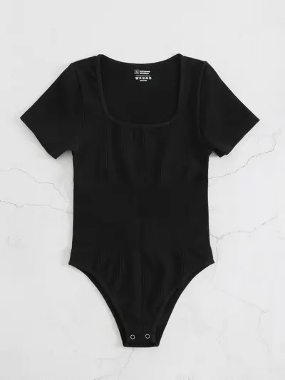 Yoga-Bodysuit, Kurzarm, taillenformend, po-liftend - 3