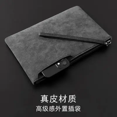 Men's Business Genuine Leather Clutch Bag, Envelope Style Phone Wallet - 4