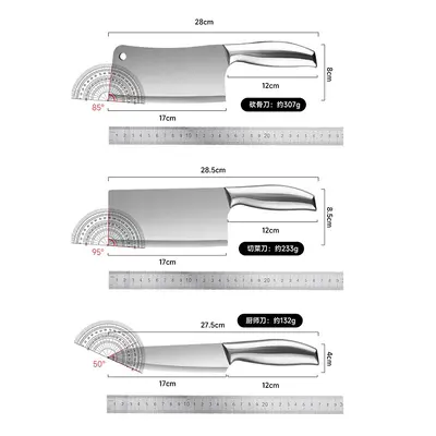 Stainless Steel Kitchen Knife Set for Meat and Vegetables, Sharp