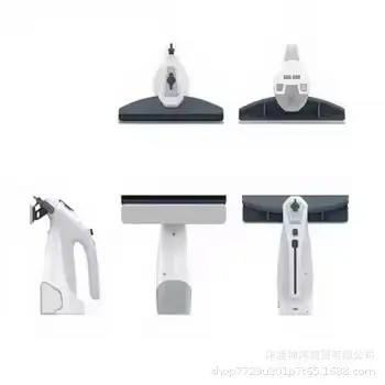 Glass squeegee with integrated water collector, suction and vacuum function