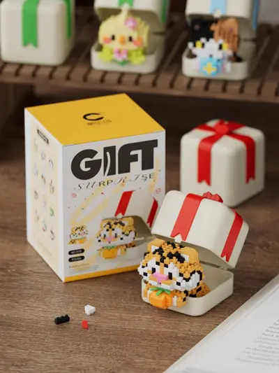 Panda Mini Yapı Taşı Hediye Kutusu, Kızlar İçin, Lego Uyumlu - 12