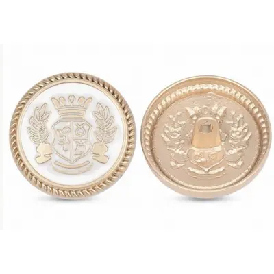 Metal Crown Buttons, JK British College Style for Suit and Jacket - 10