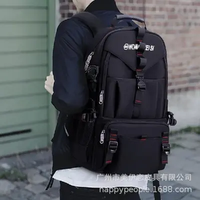 Extra large capacity men's backpack, premium black backpack, travel luggage bag, sports outdoor waterproof climbing backpack - 11