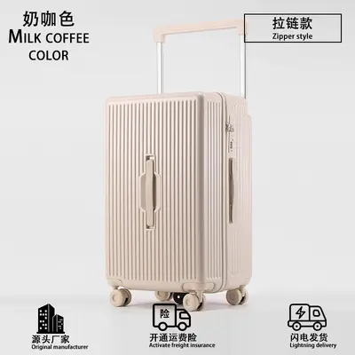 Women's Wide Trolley Luggage 20 Inch, Durable, Combination Lock - 9