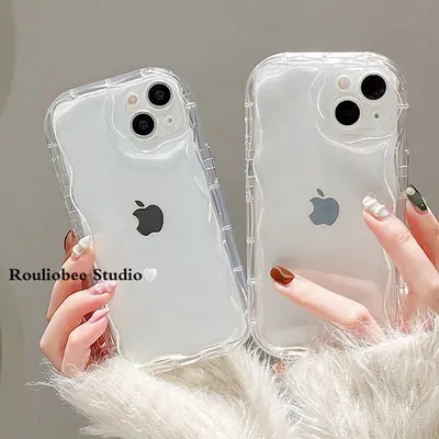 iPhone14 yeni cep telefonu kılıfı için uygun krem ​​desen Apple 14 malzeme fabrikası doğrudan satış 13Pro Max şeffaf - 1