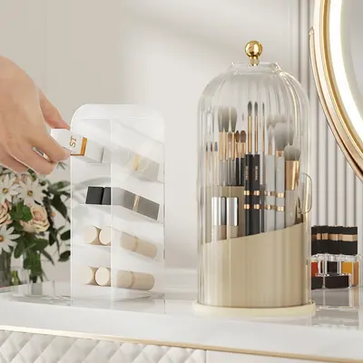 Cosmetics Storage Box, Desktop Organizer, Compartmented