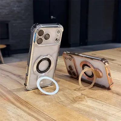 iPhone 17 Pro Max magnetic stand case with four-corner protection
