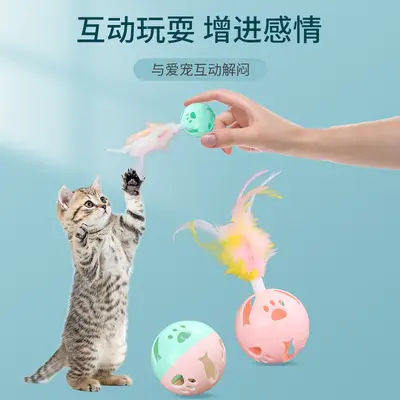 Detachable Bell Ball Feather Replacement Cat Toy - 5