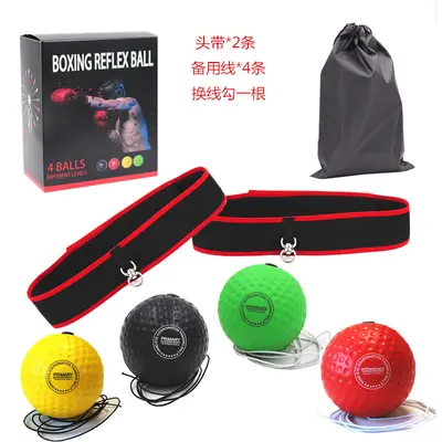 Neuer Nylongürtel, Box-Reaktionsball, am Kopf montierter Sanda-Kampftrainingsgerät, am Kopf montierter Box-Speedball
