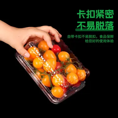 Einweg-Obst-Box, Lebensmittel-Kunststoffbox für Wassermelone und Erdbeeren, Bento-Obst-Schneidebox, durchsichtige Einweg-Obst- und Gemüsebox
