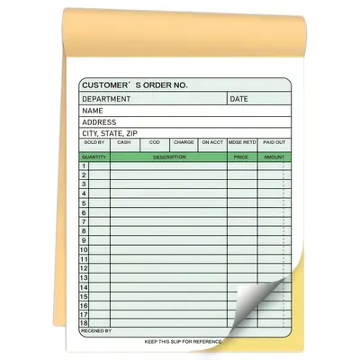 Job Invoice Forms, sipariş makbuzu, karbonsuz iş faturası formu - 3