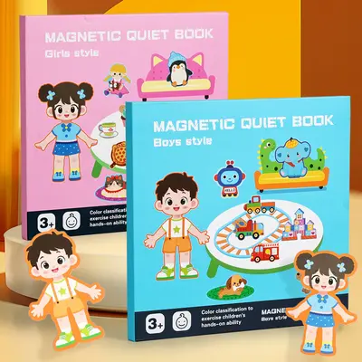 Stilles Klebe-Busy-Book für Kinder von 3-6 Jahren