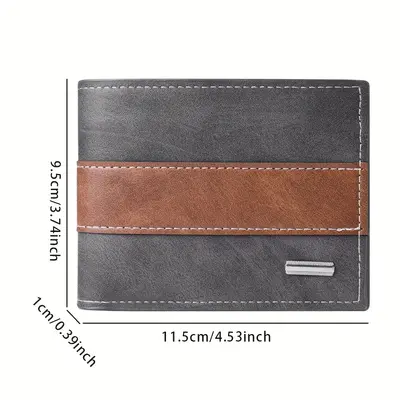 Personalized Retro Men's Coin Purse Wallet, Short Style, Large Capacity - 4