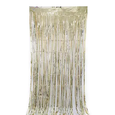Shiny Rain Silk Curtain for Wedding and Party Decoration, 1x2 m