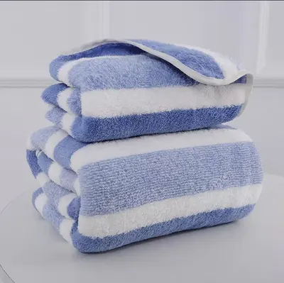 Sınır ötesi havlu banyo havlusu seti mercan kadife havlu ev erkek ve kadın yüz lif banyo havlusu Yüz havlusu - 11