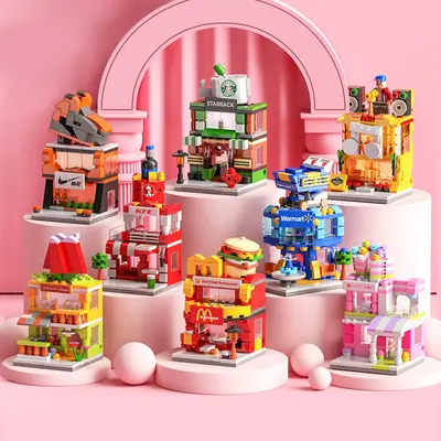 Small Particle Street Scene Building Blocks, City Model Set - 1