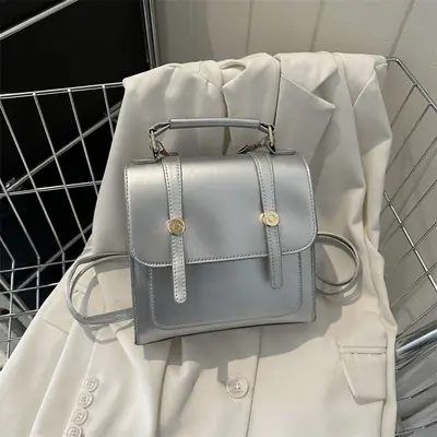 Women's preppy style backpack, daily use, compact - 9
