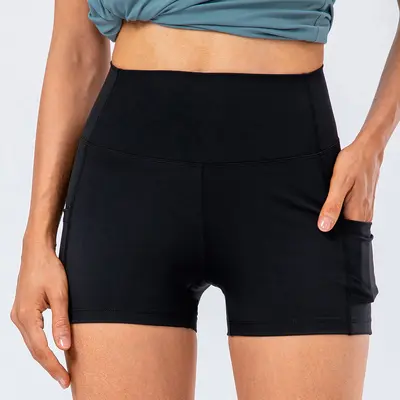 Damen-Yogahose drei Viertel, hohe Taille, weich und elastisch - 7