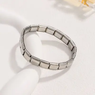 AliExpress Amazon sınır ötesi en çok satan kız çocuk bilekliği, solmayan üst düzey paslanmaz çelik elastik bileklik, popüler aksesuar. - 7