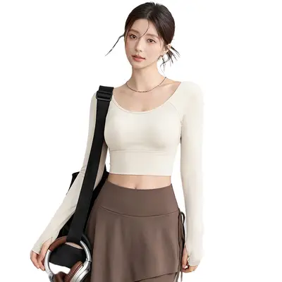 瑜伽服女2026秋冬新款带胸垫运动普拉提健身跑步瑜伽套装女批发