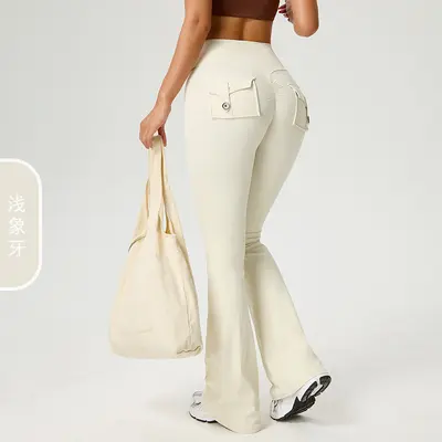 High-Waist Butt-Lifting Women's Yoga Pants with Pockets - 13