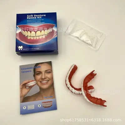 Realistic Fake Teeth Cover Set, Full Coverage Cosmetic Veneers, 20 Pieces - 13