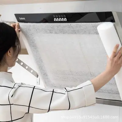 Kitchen range hood oil-proof cover grease absorbent film Japanese grease absorbent paper filter disposable side suction grease absorbent cotton - 7