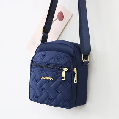 Modische vielseitige kleine Tasche Damenumhängetasche neues Nylon-Segeltuch-Täschchen Damen Geldbörse Handytasche Mini-Schultasche - 10
