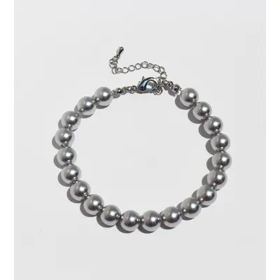 Silver-Grey Pearl Necklace, Bracelet and Earring Set