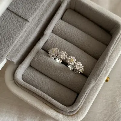 Damenring aus 925er Silber, koreanisches Design - 9