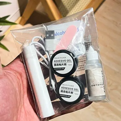 穿戴甲美甲固态胶烤灯套装工具包套装批发牢固不粘手可拆