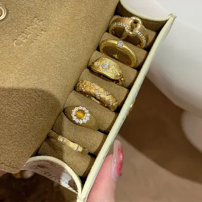 Kadınlar için Vintage Stil S925 Gümüş Zirkon Fırçalanmış Yüzük, Retro Niş Üst Düzey Hafif Lüks Çok Yönlü Açık Yüzük Yeni.