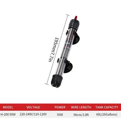 Aquarium Heater Rod with Automatic Constant Temperature Control, EU Plug - 8