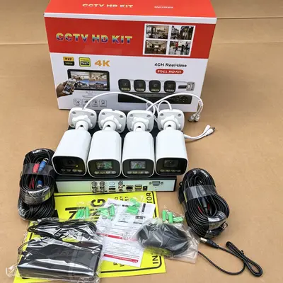 4 kanallı HD ev gözetim kamerası monitör seti - 4