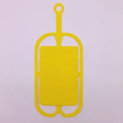 Silicone cord phone case card holder for Apple Android