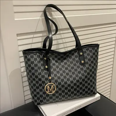 Large Capacity Printed Tote Bag for Women, Commuter Shoulder Bag - 2