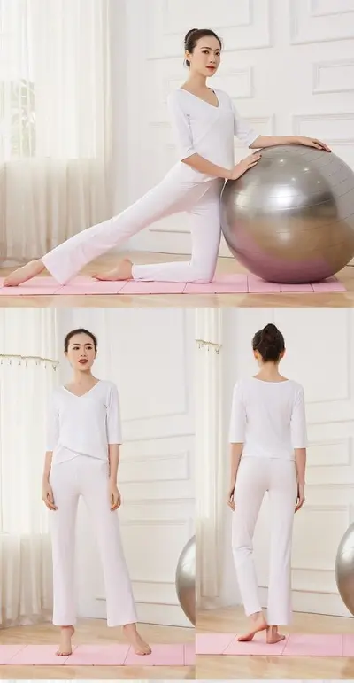 Women's Black Cotton Applique Flared Dance Pants - 9