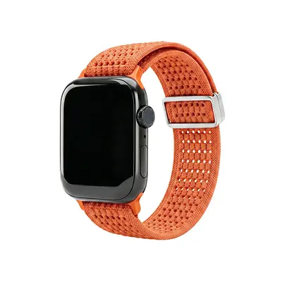 Apple Watch 11 uyumlu naylon örgü delikli elastik kordon - 8