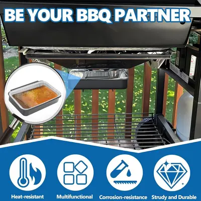 Weber 67047 Black Drip Pan with 10 Aluminum Foil Drip Pans, for Spirit/Genesis Grills
