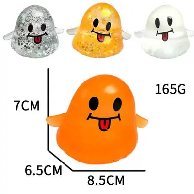 Cross-border Halloween Ghost Malt Candy Squishy Toy Slow Rebound Stress Relief Squeeze Toy Foreign Trade Prank Toy