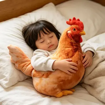 Cute Realistic Hen Plush Toy, Sleeping Companion Pillow