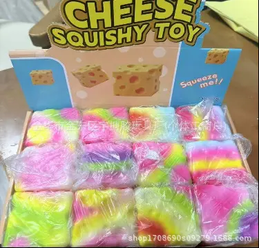 Moldable Cheese Stress Relief Squeeze Toy, Non-Rebound, with Vaseline - 13