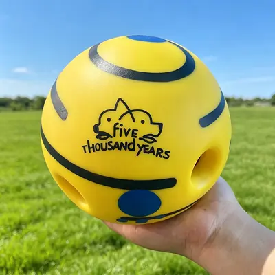 Amazon Игрушка для домашних собак Мяч для самостоятельной игры со смехом, Мяч со звуком качения, Жевательная игрушка для коренных зубов, Прочная устойчивая к укусам игрушка от скуки, Гаджет для дразнения собак - 12